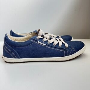 Taos Star Blue Denim Canvas Low Top Sneakers Shoes Womens 11
